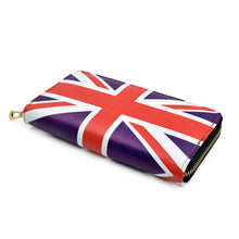 Load image into Gallery viewer, Premium UK British Union Jack Flag Print PU Leather Zip Around Wallet