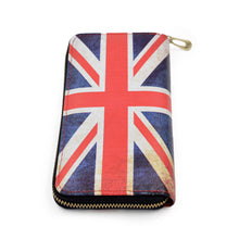 Load image into Gallery viewer, Premium Vintage British Union Jack UK Flag Print PU Leather Zip Around Wallet