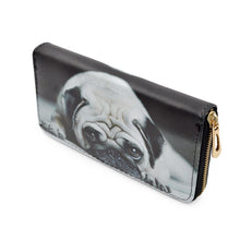 Load image into Gallery viewer, Premium Cute Pug Puppy Dog Animal Print PU Leather Zip Around Wallet
