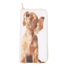 Load image into Gallery viewer, Premium Golden Retriever Puppy Dog Animal Print PU Leather Zip Around Wallet
