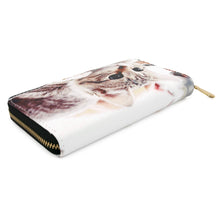 Load image into Gallery viewer, Premium Cute Brown Kitty Cat Animal Print PU Leather Zip Around Wallet