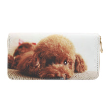 Load image into Gallery viewer, Premium Cute Toy Poodle Puppy Dog Animal Print PU Leather Zip Around Wallet