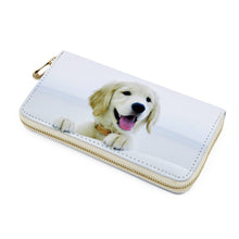Load image into Gallery viewer, Premium Labrador Retriever Puppy Dog Animal Print PU Leather Zip Around Wallet
