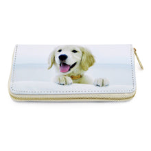 Load image into Gallery viewer, Premium Labrador Retriever Puppy Dog Animal Print PU Leather Zip Around Wallet