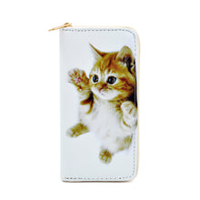 Load image into Gallery viewer, Premium Cute Little Kitty Cat Kitten Animal Print PU Leather Zip Around Wallet