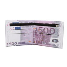 Load image into Gallery viewer, TrendsBlue Premium 500 Euro Bill Currency Money Print PU Leather Bifold Wallet
