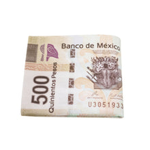 Load image into Gallery viewer, TrendsBlue Premium 500 Mexican Peso Bill Money Print PU Leather Bifold Wallet