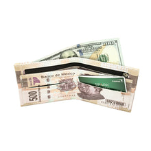 Load image into Gallery viewer, TrendsBlue Premium 500 Mexican Peso Bill Money Print PU Leather Bifold Wallet