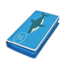 Load image into Gallery viewer, Sharkasm Shark Print PU Leather Bifold Zip Around Wallet