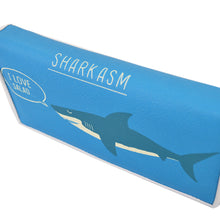 Load image into Gallery viewer, Sharkasm Shark Print PU Leather Bifold Zip Around Wallet
