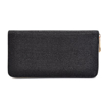 Load image into Gallery viewer, Premium Glitter Fabric Bling Continental Zip Around Wallet