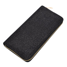 Load image into Gallery viewer, Premium Glitter Fabric Bling Continental Zip Around Wallet