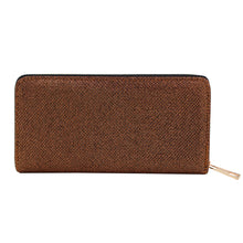 Load image into Gallery viewer, Premium Glitter Fabric Bling Continental Zip Around Wallet