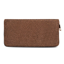 Load image into Gallery viewer, Premium Glitter Fabric Bling Continental Zip Around Wallet