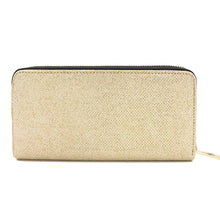 Load image into Gallery viewer, Premium Glitter Fabric Bling Continental Zip Around Wallet