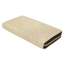 Load image into Gallery viewer, Premium Glitter Fabric Bling Continental Zip Around Wallet