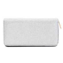 Load image into Gallery viewer, Premium Glitter Fabric Bling Continental Zip Around Wallet