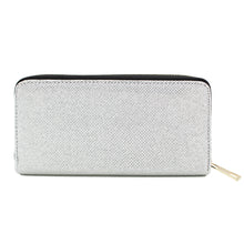 Load image into Gallery viewer, Premium Glitter Fabric Bling Continental Zip Around Wallet