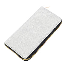 Load image into Gallery viewer, Premium Glitter Fabric Bling Continental Zip Around Wallet