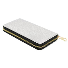 Load image into Gallery viewer, Premium Glitter Bling Smooth Vegan Leather Continental Zip Around Wallet