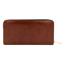 Load image into Gallery viewer, Premium Vegan Antique Leather Continental Zip Around Wallet