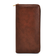 Load image into Gallery viewer, Premium Vegan Antique Leather Continental Zip Around Wallet