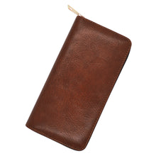 Load image into Gallery viewer, Premium Vegan Antique Leather Continental Zip Around Wallet