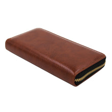 Load image into Gallery viewer, Premium Vegan Antique Leather Continental Zip Around Wallet
