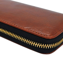 Load image into Gallery viewer, Premium Vegan Antique Leather Continental Zip Around Wallet