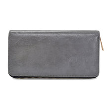 Load image into Gallery viewer, Premium Vegan Antique Leather Continental Zip Around Wallet