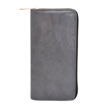 Load image into Gallery viewer, Premium Vegan Antique Leather Continental Zip Around Wallet