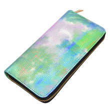 Load image into Gallery viewer, Premium Textured Vegan Leather Multicolor Tie Dye Continental Zip Around Wallet