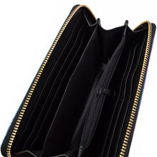 Load image into Gallery viewer, Premium Textured Vegan Leather Multicolor Tie Dye Continental Zip Around Wallet