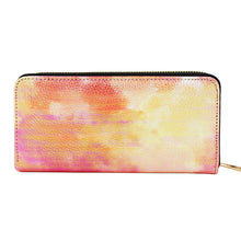 Load image into Gallery viewer, Premium Textured Vegan Leather Multicolor Tie Dye Continental Zip Around Wallet