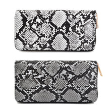 Load image into Gallery viewer, Premium Vegan Leather Snake Animal Print Continental Zip Around Wallet