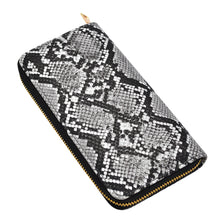 Load image into Gallery viewer, Premium Vegan Leather Snake Animal Print Continental Zip Around Wallet