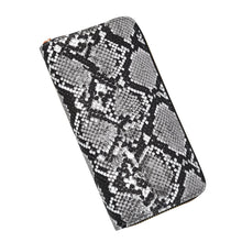 Load image into Gallery viewer, Premium Vegan Leather Snake Animal Print Continental Zip Around Wallet