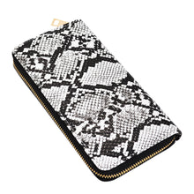 Load image into Gallery viewer, Premium Vegan Leather Snake Animal Print Continental Zip Around Wallet