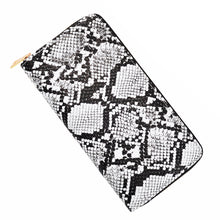 Load image into Gallery viewer, Premium Vegan Leather Snake Animal Print Continental Zip Around Wallet