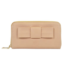 Load image into Gallery viewer, Women's Bow Front PU Leather Zip Around Wallet - Different Colors