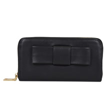 Load image into Gallery viewer, Women's Bow Front PU Leather Zip Around Wallet - Different Colors