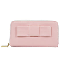 Load image into Gallery viewer, Women's Bow Front PU Leather Zip Around Wallet - Different Colors