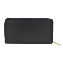 Load image into Gallery viewer, Women's Crystal Rhinestone Studded PU Leather Zip Around Wallet