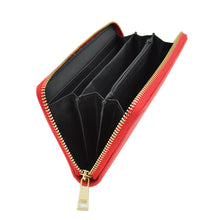 Load image into Gallery viewer, Women's Crystal Rhinestone Studded PU Leather Zip Around Wallet