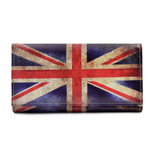 Load image into Gallery viewer, Premium Vintage Union Jack UK British Flag Print PU Leather Continental Wallet