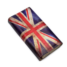 Load image into Gallery viewer, Premium Vintage Union Jack UK British Flag Print PU Leather Continental Wallet