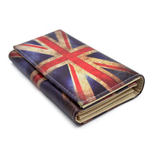 Load image into Gallery viewer, Premium Vintage Union Jack UK British Flag Print PU Leather Continental Wallet