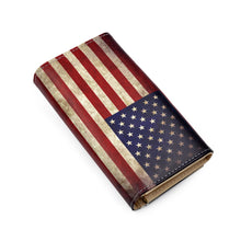 Load image into Gallery viewer, Premium Vintage US USA American Flag Print PU Leather Continental Wallet