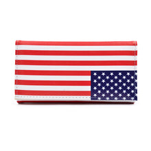Load image into Gallery viewer, Premium US USA American Flag Print PU Leather Continental Wallet
