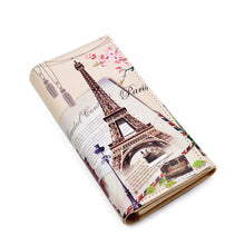 Load image into Gallery viewer, Premium France Eiffel Tower Paris City Print PU Leather Continental Wallet
